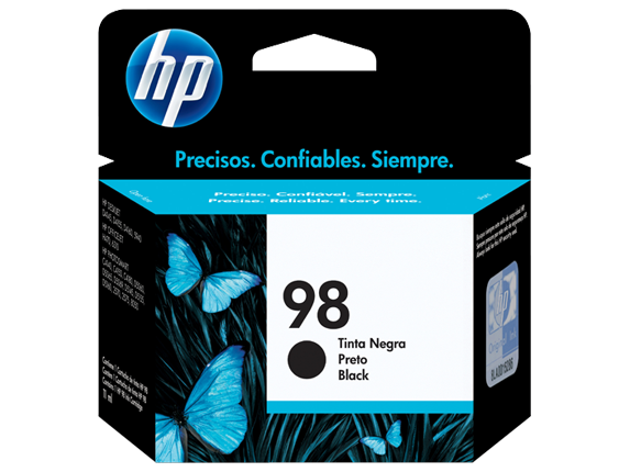 Cartucho original de tinta negra HP 98