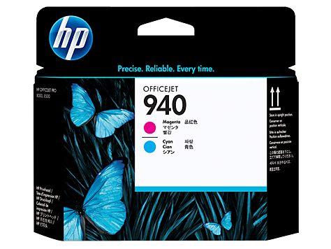 Cabezal de impresión magenta y cian HP 940 Officejet