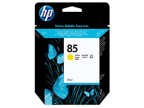 Cartucho de tinta amarilla HP 85 de 69 ml.