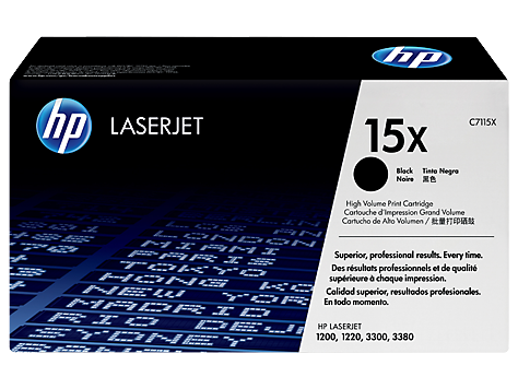 Cartucho de tóner negro HP 15X LaserJet
