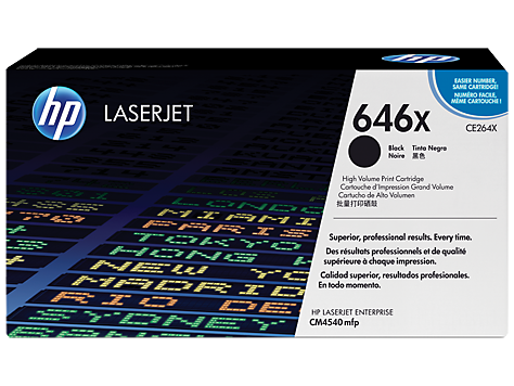 Cartucho original de tóner negro de alto rendimiento HP 646X LaserJet