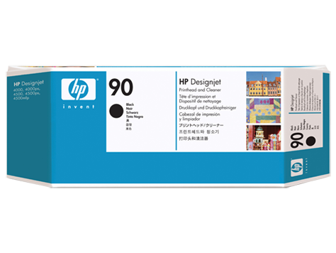 Cabeça de impressão HP 90 Preto e dispositivo de limpeza Cabeça de impressão HP 90 Preto e dispositivo de limpeza