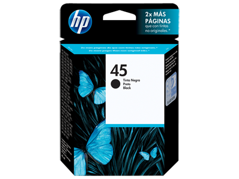 Cartucho original de tinta negra HP 45
