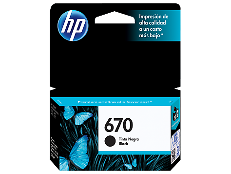 Cartucho original de tinta negra HP 670 Advantage