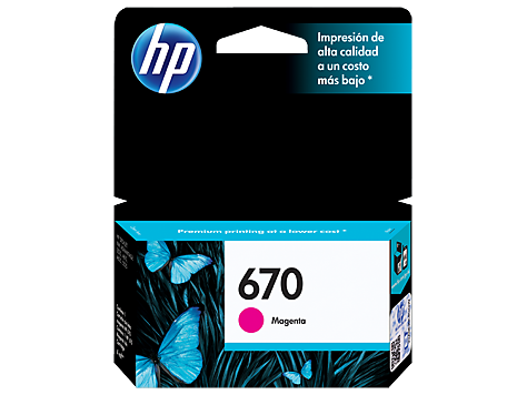 Cartucho original de tinta magenta HP 670 Advantage
