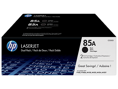 HP 85A 2-pack Black Original LaserJet Toner Cartridges