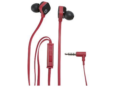 Auriculares estéreo internos HP H2300 rojos/negros Auriculares estéreo internos HP H2300 rojos/negros