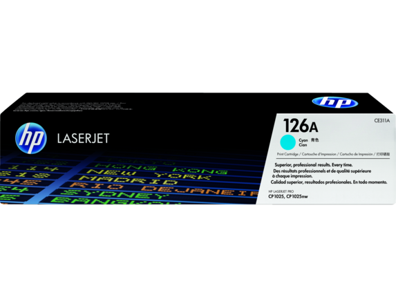 Cartucho de toner LaserJet ciano HP 126A original Cartucho de toner LaserJet ciano HP 126A original