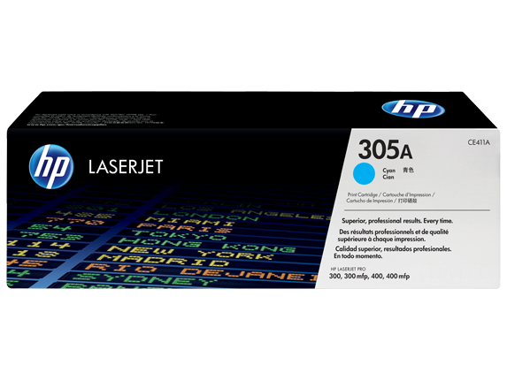 HP 305A, Оригинальный лазерный картридж HP LaserJet, Голубой HP 305A, Оригинальный лазерный картридж HP LaserJet, Голубой