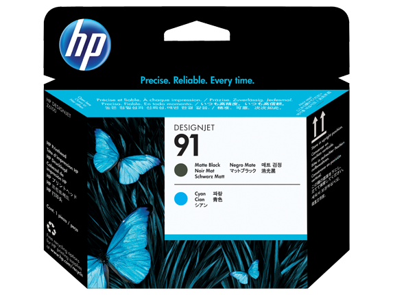 Image result for HP 91 Matte Black and Cyan Printhead (C9460A)