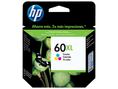 Cartucho original de tinta tricolor de alto rendimiento HP 60XL Cartucho original de tinta tricolor de alto rendimiento HP 60XL