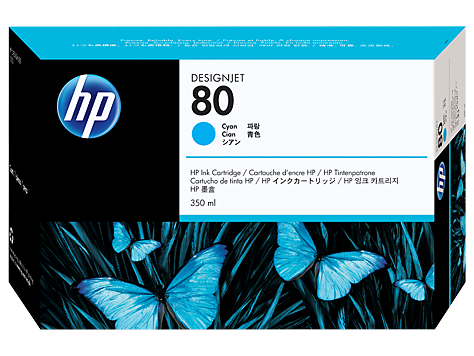 HP 80 350-ml Cyan DesignJet Ink Cartridge (C4846A) | HP® United States