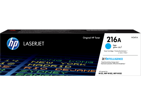 HP 216A, Оригинальный лазерный картридж LaserJet, голубой HP 216A, Оригинальный лазерный картридж LaserJet, голубой